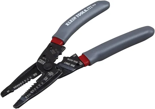 Vista 10 de Klein Tools 1019 Klein Kurve - Pelacables, crimpador/cortador, fabricado en Estados Unidos, herramienta de corte/crimpado/pelado para conectores B e