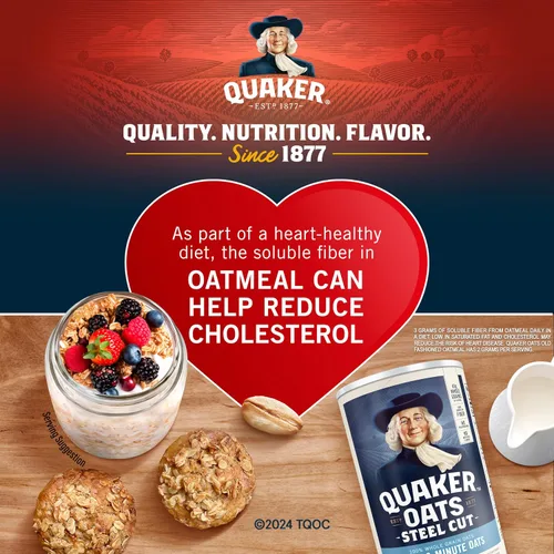 Vista 2 de Quaker Avena rápida de 1 minuto, proyecto verificado sin OMG, 2.5 libras (paquete de 2)