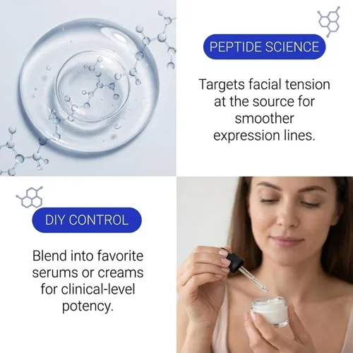 Vista 3 de Skin Perfection Snap 8 Peptide Serum Anti-Aging Serum Booster Línea de Expresión Arrugas DIY Mezcla de péptidos en cualquier crema facial Pies