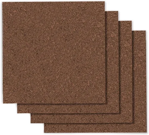 Vista 9 de Cuarteto de placas de corcho, paneles de corcho para tablero de anuncios 12 x 12 x 3/8 pulgadas, marrón oscuro, paquete de 4 (101)