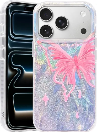 Vista 16 de I-MGAE-IN-AR Funda compacta para iPhone 11, diseño de mariposa, marco de protección de lente de cámara con diamante 3D, bonitas fundas protectoras