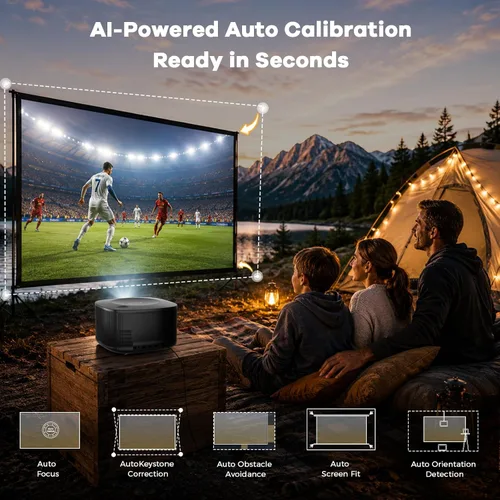 Vista 6 de ONOAYO Outdoor-Projector-4K with 60W Dolby Audio and Official Licensed Apps