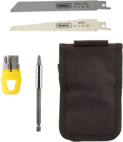 Vista 2 de General Tools Juego de destornillador/sierra multiusos 4 en 1 de 14 piezas #86014, compacto y portátil para camping, coche, hogar