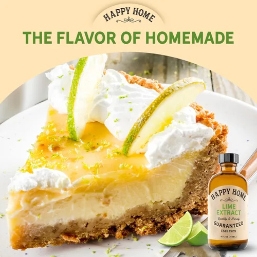 Vista 2 de Happy Home Sabor a lima natural, certificado Kosher, 4 onzas.