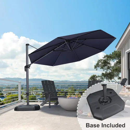 Vista 38 de PURPLE LEAF Paraguas al aire libre con base 8' x 8' protección solar verde Manzana Verde (Apple Green)