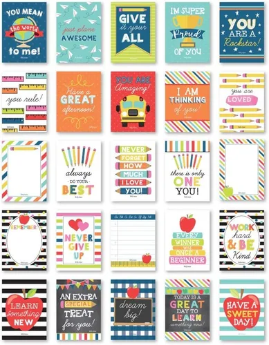 Vista 8 de Notas para la lonchera para niños: 25 notas inspiradoras y motivacionales para niños, tarjetas de almuerzo de dinosaurio con afirmaciones positivas