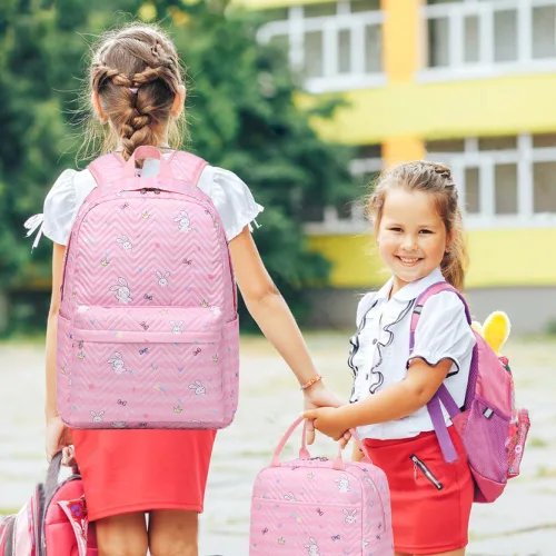 Vista 7 de Meisohua Mochila para niñas y escuelas primarias, mochila escolar para niños, bolsas escolares ligeras para niñas y niños