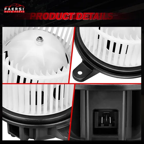 Vista 3 de FAERSI Motor de soplador de calentador de plástico HVAC con ventilador ABS jaula de repuesto para Jeep Cherokee y Wrangler 1997-2001 reemplaza #