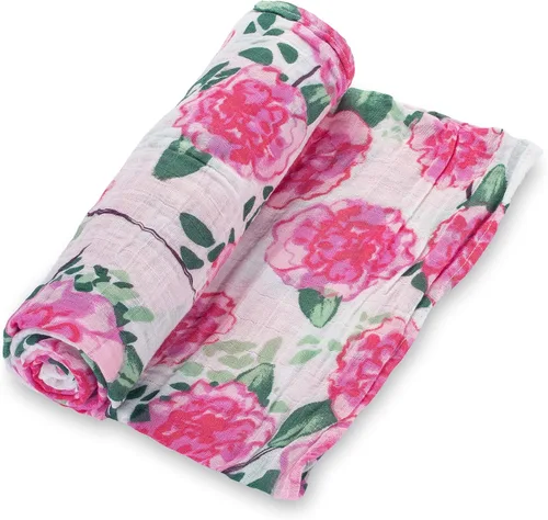 Vista 14 de LollyBanks Mantas para Bebé, Manta de Arrullo de Muselina de Algodón 100% para Niñas, Suave y Grande de 47 x 47 Pulgadas, Arrullo para Recién