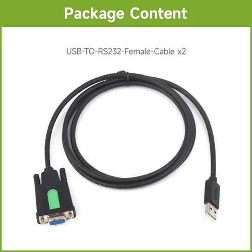Vista 2 de waveshare 2 adaptadores industriales USB a RS232 con chip FTDI FT232RNL original, compatible con sistemas operativos incluyendo Mac OS, Linux