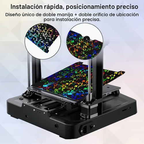 Vista 4 de IdeaFormer-3D Placa de Construcción Rainbow Confetti PEF+Galaxy PEY para Creality K1C/K1/K1 SE/Ender 3 V3 SE/Ender 3 V3 KE/Ender 3 S1/Pro/Ender 5