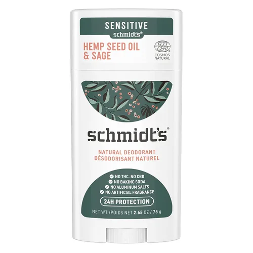 Vista 6 de Desodorante natural libre de aluminio Schmidt's para protección contra el olor y frescura durante 24 horas, Bergamota + Lima vegano, certificado