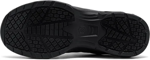 Vista 6 de LARNMERN Zapatos deportivos con punta de acero para hombre, doble amortiguación de aire, antideslizantes, zapatos de seguridad para trabajo