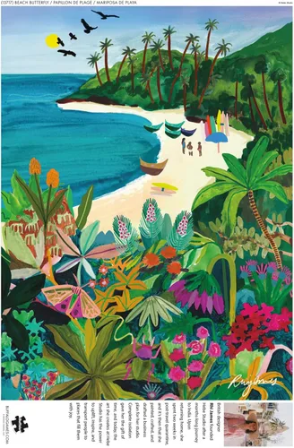 Vista 4 de Buffalo Games - Bonjour - Beach Butterfly - Rompecabezas de 1000 piezas para adultos - Rompecabezas desafiante perfecto para noches de juego