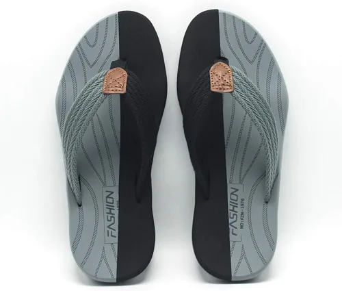 Vista 2 de Husmeu Sandalias de verano para hombre, sandalias de playa para hombre, antideslizantes, cómodas, con soporte de arco, sandalias de tanga, zapatos