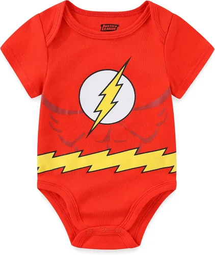 Vista 6 de WARNER BROS Justice League Batman, Superman, Flash, Aquaman and Green Lantern Baby Boys 5 Pack Creepers for Infants