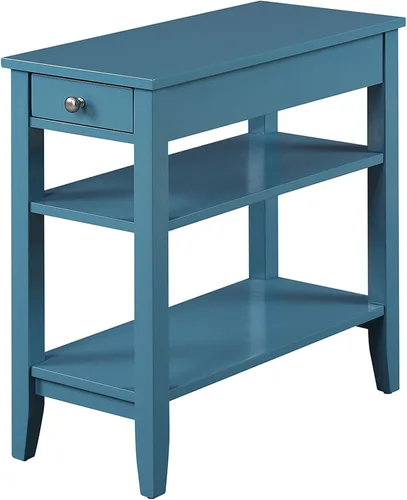 Vista 12 de Convenience Concepts American Heritage Mesa Auxiliar de Cabecera con Cajón de 23.5" - Mesa Clásica de Sala de Estar con Estante de Almacenamiento