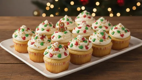 Vista 6 de NCS Gránulos comestibles en forma de árbol de Navidad – Decoración de cupcakes y galletas rojas y verdes, 7 onzas
