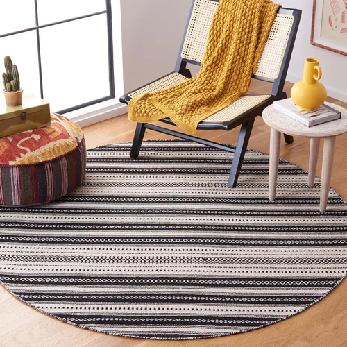 Vista 10 de SAFAVIEH Montauk Collection - Alfombra de pasillo de 9 pies, color negro y marfil, diseño bohemio, ideal para zonas de alto tráfico en pasillo, baño