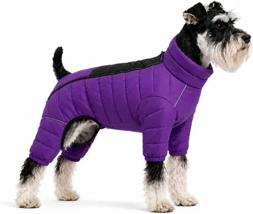 Vista 34 de Suéter para Perro ArmyGreen, Resistente al Viento, Reflectante - Chaqueta de Invierno Dirigible para S, M, L - Cremallera, Tallas Ajustables Verde