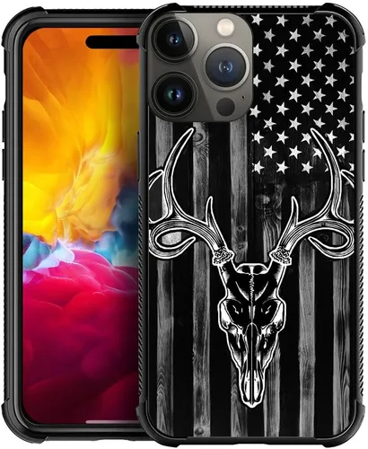 Vista 16 de DJSOK Funda para iPhone 11, Fundas para iPhone 11 con diseño de bandera de la policía estadounidense para hombres y mujeres, Funda trasera