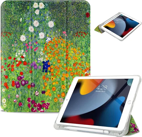 Vista 14 de Vimorco Funda para iPad de 5ª/6ª generación de 9.7 pulgadas 2017/2018, para iPad Air 1/2 2013/2014, soporte para lápiz, 2 soportes de visión