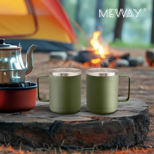 Vista 7 de MEWAY - Taza de café con asa, vaso térmico