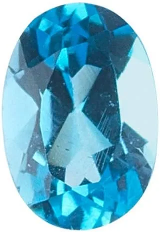 Vista 2 de Topacio azul suizo forma ovalada AAA/AA calidad suelta piedra preciosa de 5x4MM-20x15MM