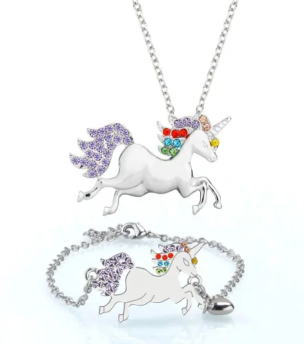 Vista 3 de RR ROUND RICH DESIGN Joyero musical para niñas con temática de bailarina y unicornio mágico