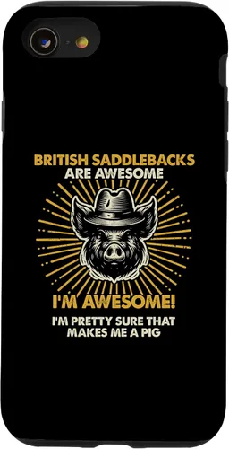 Vista 13 de iPhone 15 Pig Dad Mom Awesome - Farmer Breeder British Saddlebacks Case