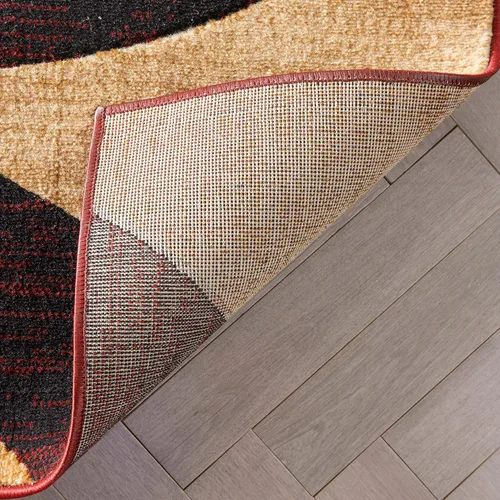 Vista 5 de Well Woven Dulcet Bingo - Alfombra geométrica moderna roja de 5'3" x 7'3" Rojo