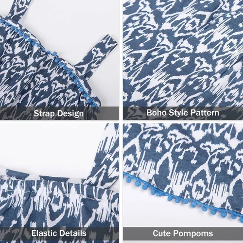 Vista 89 de LittleSpring Conjunto de verano para niñas con camiseta sin mangas y pantalones cortos florales