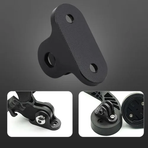 Vista 4 de Vbestlife Soporte de metal para computadora de bicicleta, soporte de adaptador de cámara, accesorio de adaptador de montaje combinado