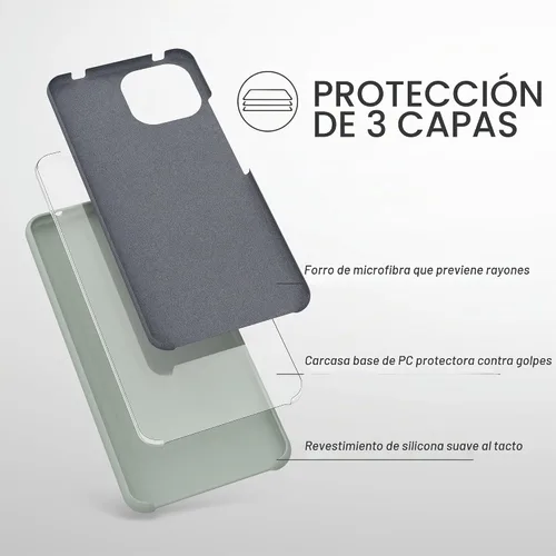 Vista 2 de kwmobile Funda compatible con Xiaomi 11 Lite (5G) NE/Mi 11 Lite (5G) - Funda de silicona TPU con acabado suave - Gris Verde