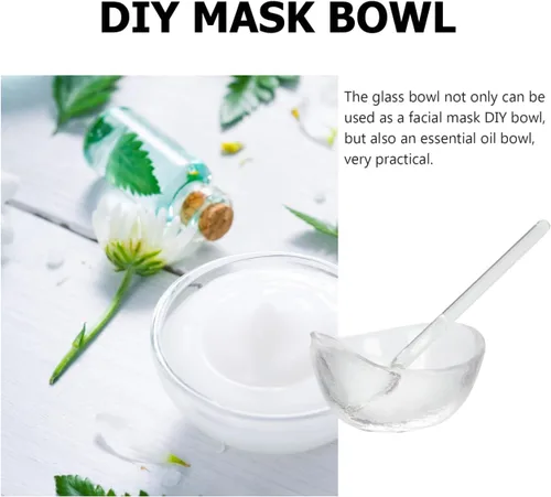 Vista 6 de Zerodeko Juego de cuencos faciales para mezclar faciales, cuencos de spa con cuchara, kits de herramientas faciales para bricolaje, máscaras