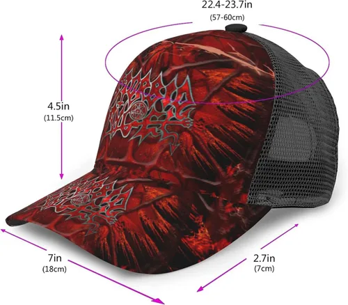 Vista 2 de Morbid Metal Band Angel Adjustable Baseball Cap Breathable Men's Mesh Fishing Hat Snapback Trucker Hat Comfort Suitable for Outdoors Such as Beach