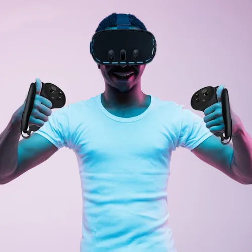 Vista 6 de 7pcs VR Accessories for Meta Quest 3 Oculus, Silicone Cover Set Controller Grips Covers, Face Cover, VR Shell Cover Protective Case Compatible with