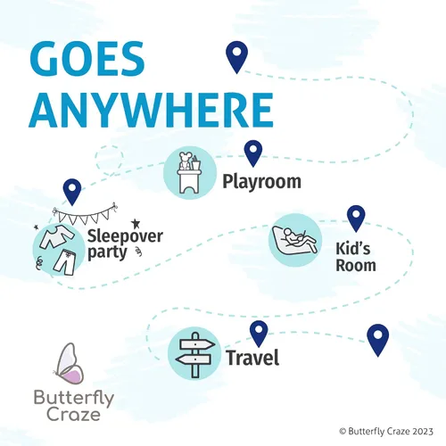 Vista 7 de Butterfly Craze - Funda de almohada para el suelo, funda de colchoneta, acogedora solución de asiento, cojín reclinable, perfecto para leer, ver tv