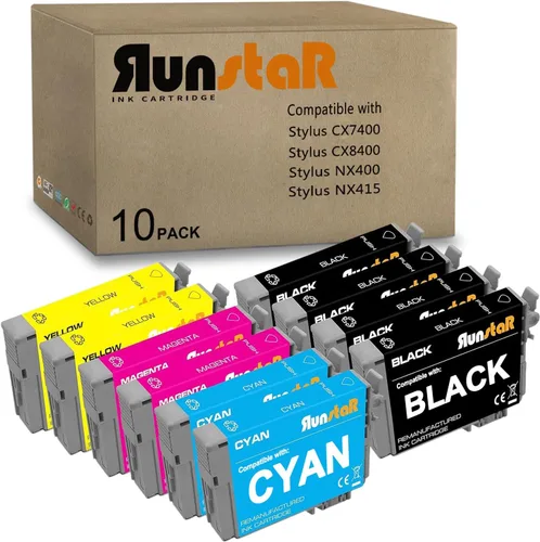 Vista 8 de Run Star Paquete de 5 cartuchos de tinta remanufacturados 69 de repuesto para Epson 69 T069 para Stylus CX5000 CX9400 CX8400 CX6000 CX7400 NX110