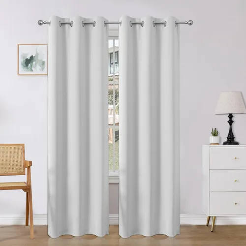 Vista 39 de Joydeco Cortinas opacas para dormitorio de 72 pulgadas de largo, 2 paneles de cortinas con aislamiento térmico para oscurecer la habitación