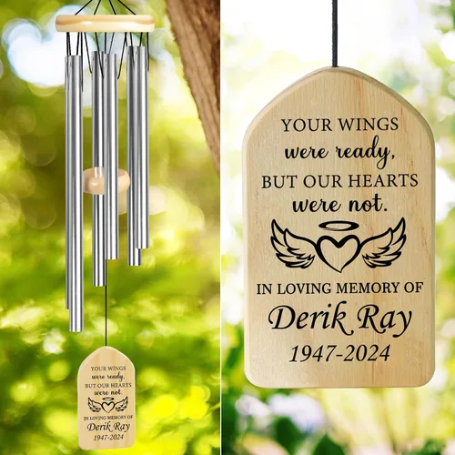 Vista 32 de Campanillas de viento conmemorativas para la pérdida de la madre, regalo de condolencias en memoria de mamá
