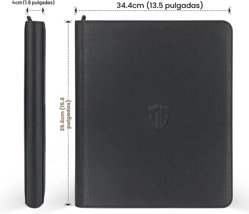 Vista 2 de Carpeta Toploader, Contiene 216 Toploaders, Carpeta de 9 Bolsillos Top Loader con Fundas para Toploaders Rígidos de 3"x4" Fundas Duras, Carpetas Top