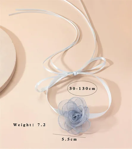 Vista 4 de YNXIXIEN Black Flower Choker for Women Girls, Summer Camellia Flower Velvet Choker Collar Necklace Jewerly for Bride Wedding Party Halloween