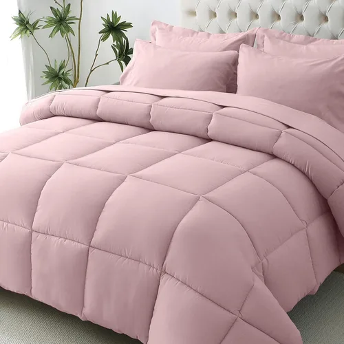 Vista 64 de JOLLYVOGUE Juego de edredón individual XL, cama ultrasuave en una bolsa, tamaño individual XL, 5 piezas, juego de ropa de cama certificado Oeko-TEX