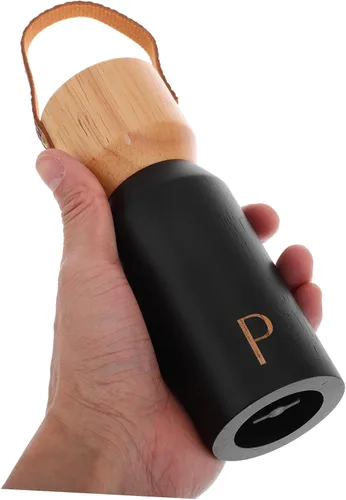 Vista 4 de Manual Wooden Pepper Grinder Salt Mill for Home Kitchen Bbq Camping Versatile Spice Grinding Bottle with Sturdy Wood Construction Easy to Clean and