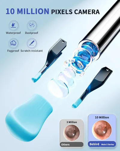 Vista 3 de Herramienta de eliminación de cera de oído, pinzas para oídos con cámara de oído de 10 megapíxeles, kit de eliminación de cera de oídos Note 5