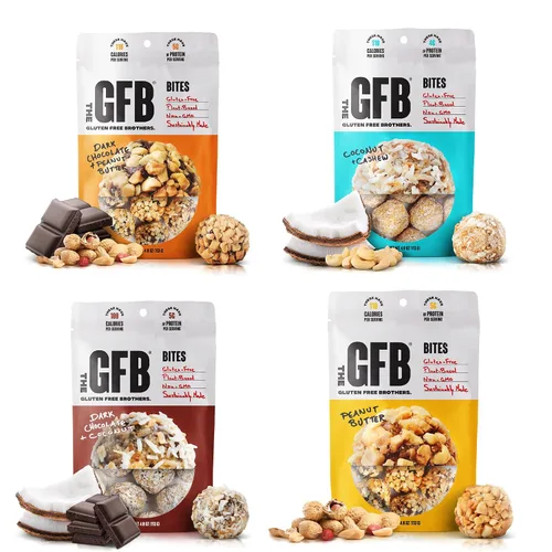 Vista 37 de The GFB Bocaditos de proteína aptos para alérgenos para pastel de cumpleaños, aperitivos sin gluten sin nueces, bolas de proteína a base de plantas