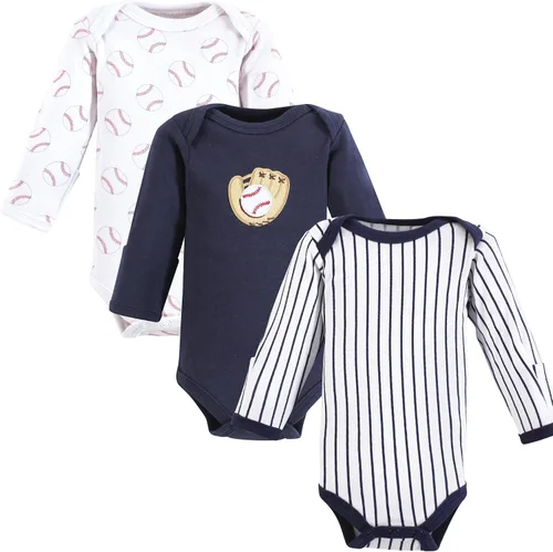 Vista 3 de Little Treasure Luvable Friends - Body de manga larga prematuro (3 unidades)