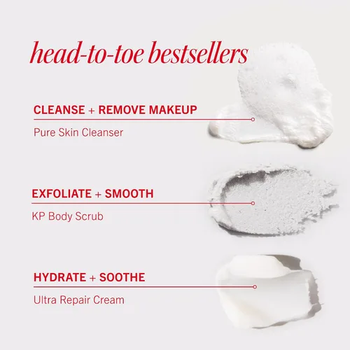 Vista 3 de First Aid Beauty Kit de limpieza, suavización e hidratación, juego de regalo para el cuidado de la piel con limpiador facial de tamaño de viaje
