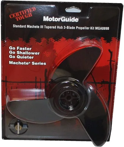 Vista 2 de Motorguide MGA089B; Machete III Negro 3-Blade Prop